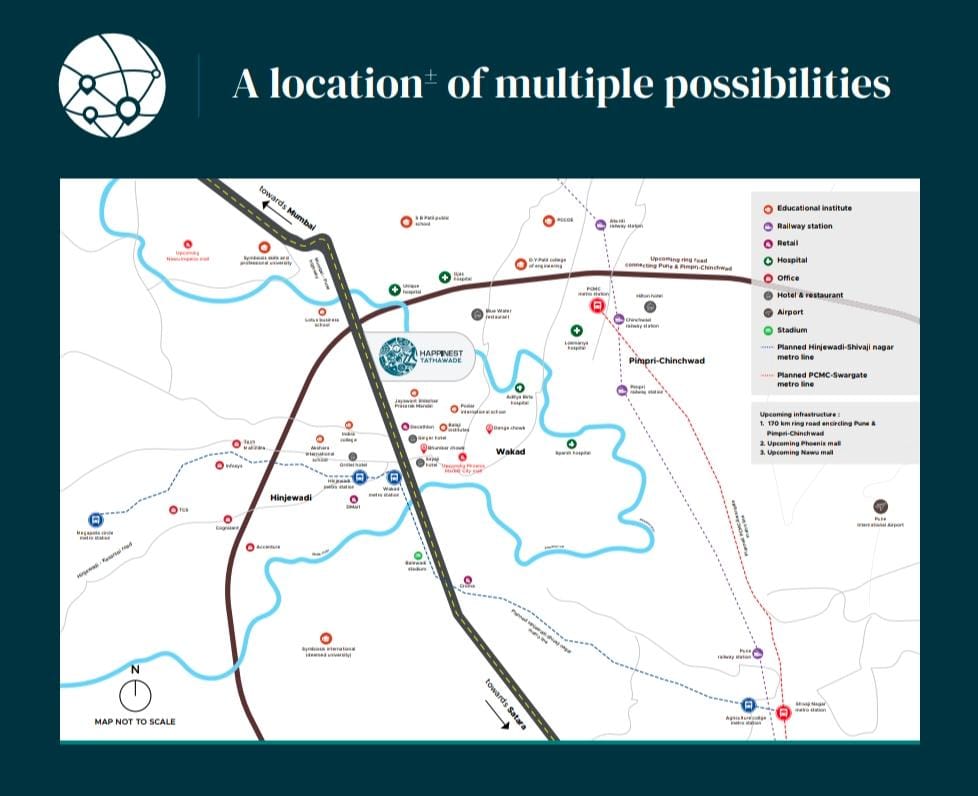 Mahindra Happinest Location Map