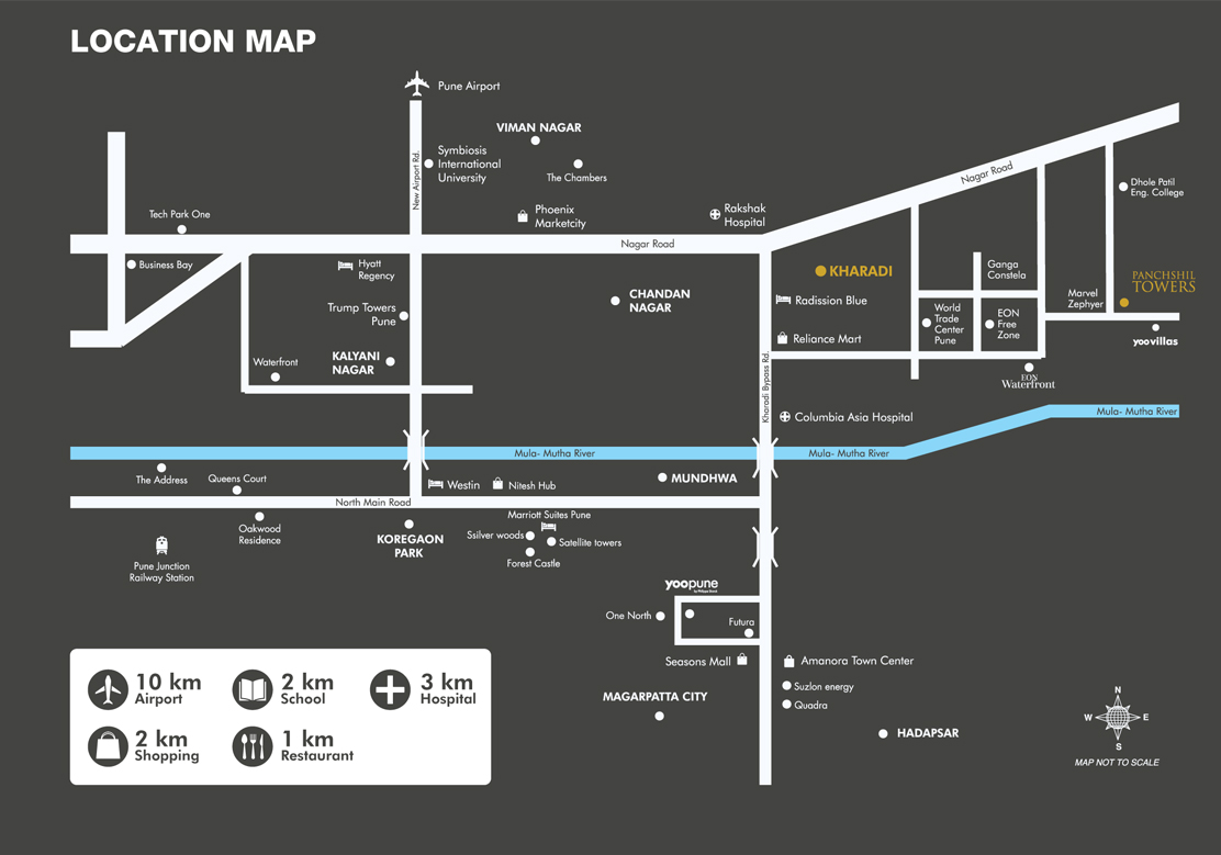 Panchshil Towers Location Map