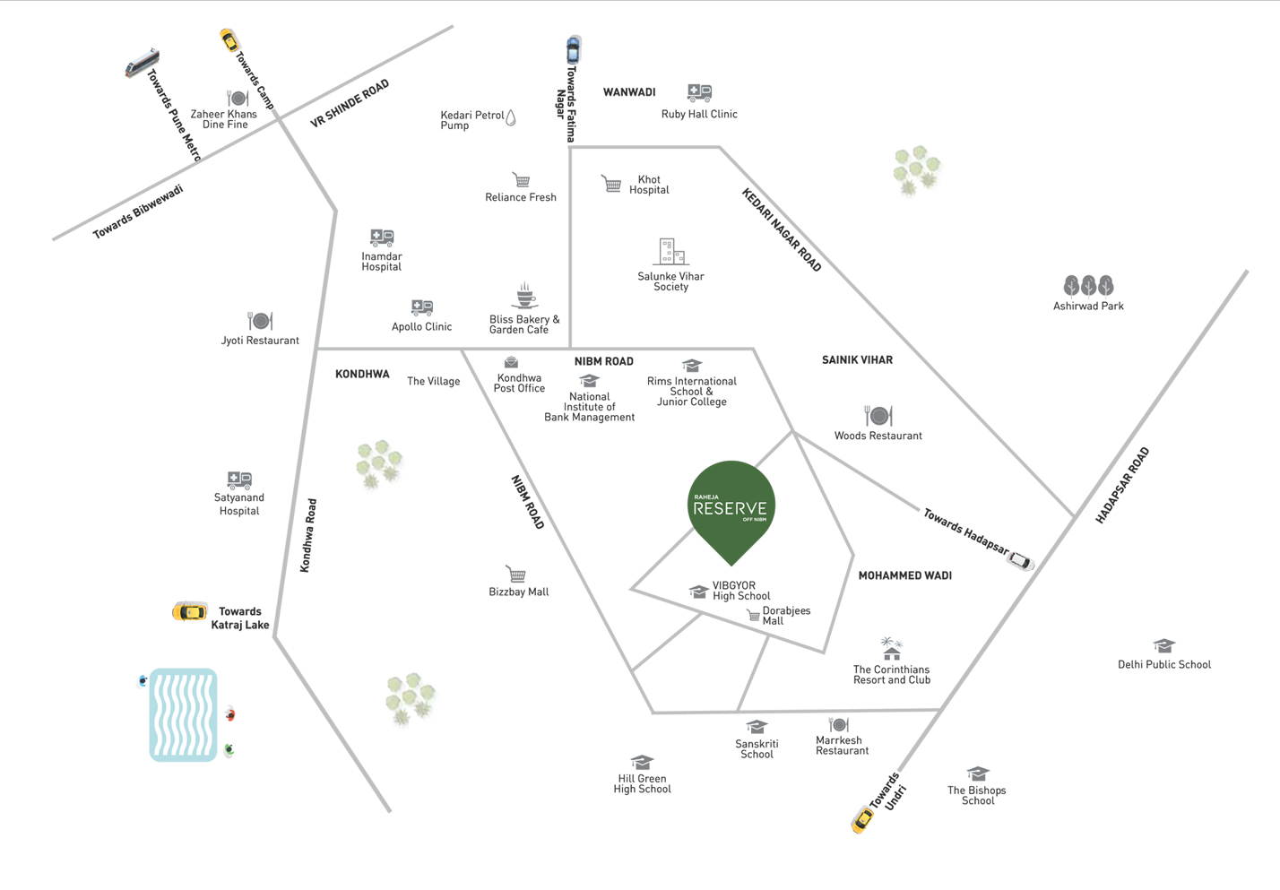 Raheja Reserve Location Map