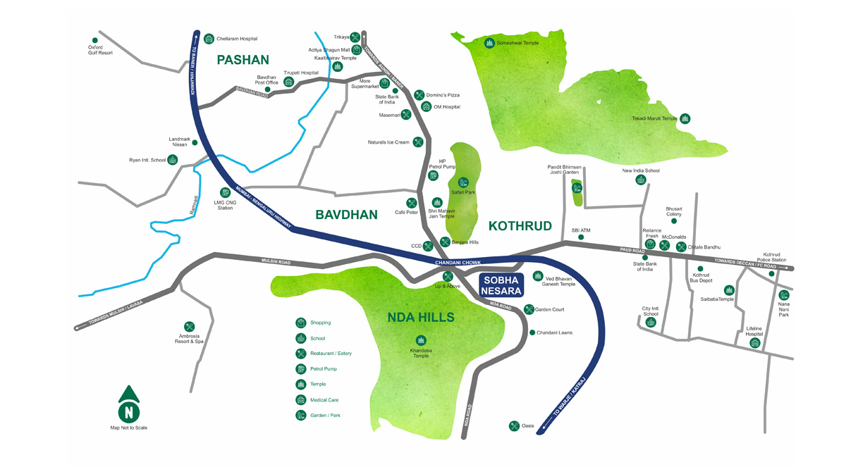 Sobha Nesara Location Map