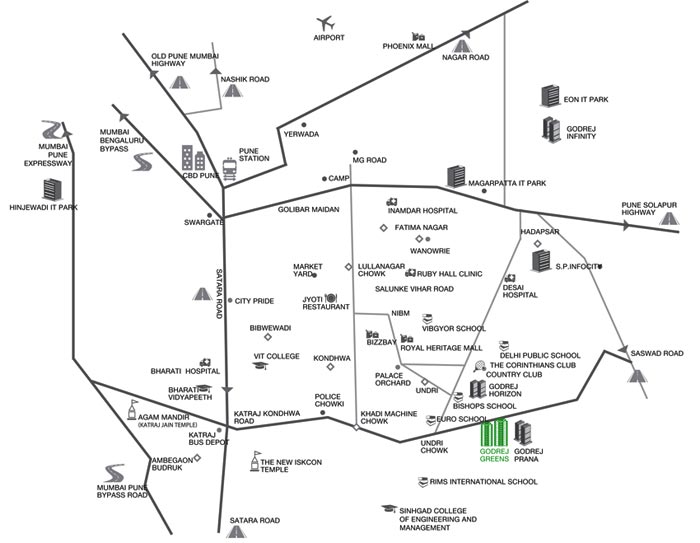 Godrej Greens Location Map